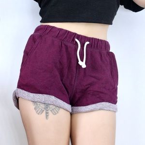 H&M DIVIDED Magenta Sweatshorts
